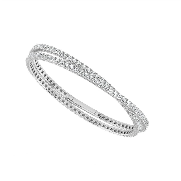 Brazalete deslumbrante - Oro de 14 quilates y diamantes de 6,5 quilates