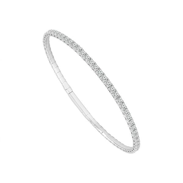 Eternity Bangle Bracelet - 14K Gold 2.5 CT Diamonds