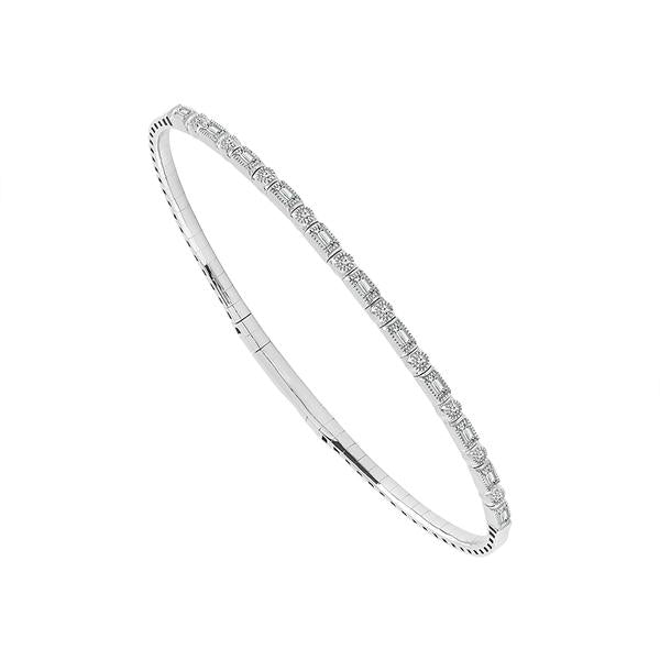 Brazalete elegante - Oro de 14 quilates y diamantes de 0,4 quilates