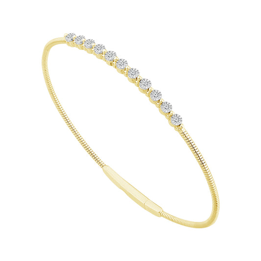 Diamond Bangle 0.13 ct tw 10k White Gold