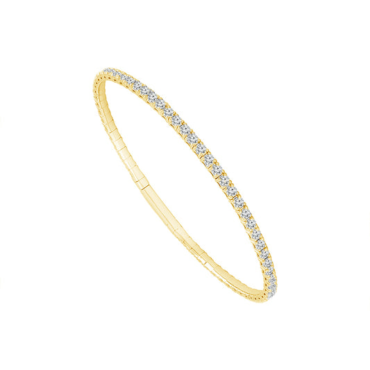Diamond Bangle 5 ct tw 14k White Gold