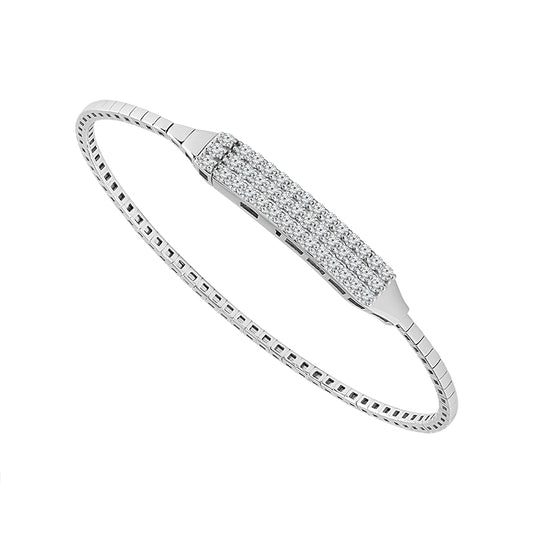 Diamond Bangle 0.75 ct tw 14k White Gold