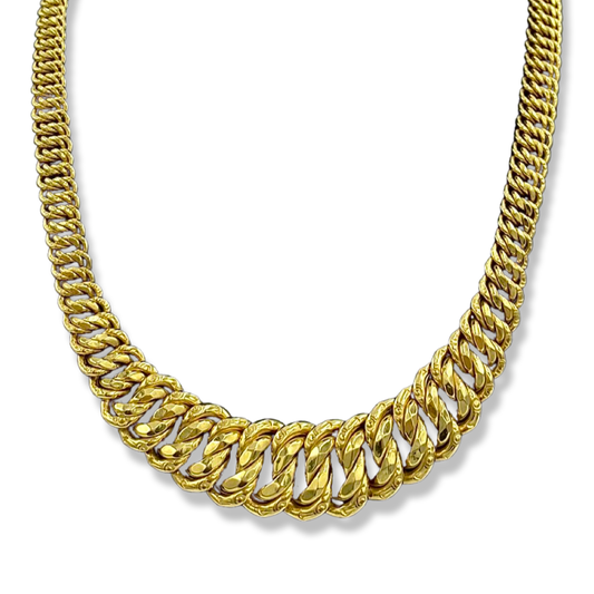 Conjunto de collar de eslabones italianos de lujo con estilo de corte princesa