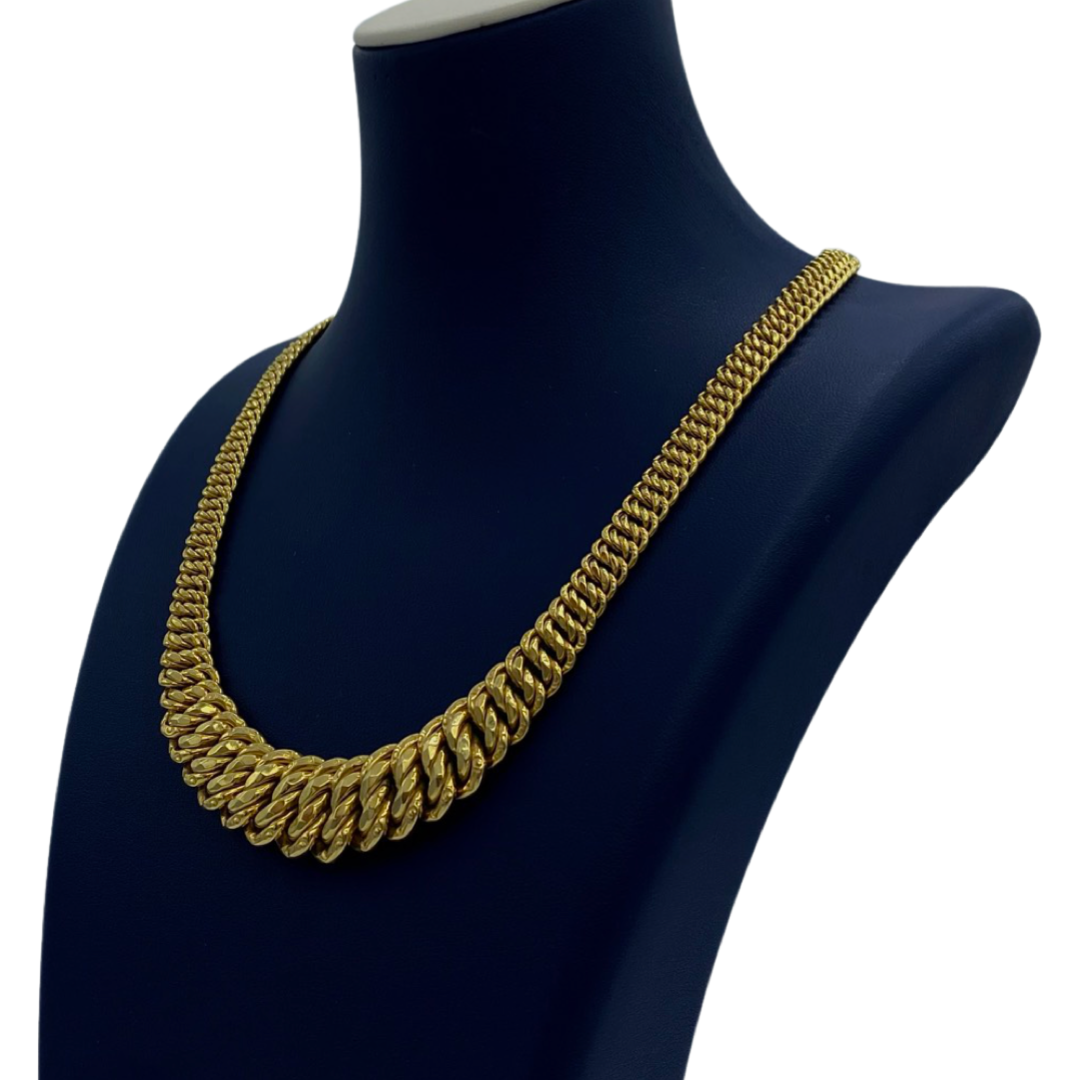 Conjunto de collar de eslabones italianos de lujo con estilo de corte princesa