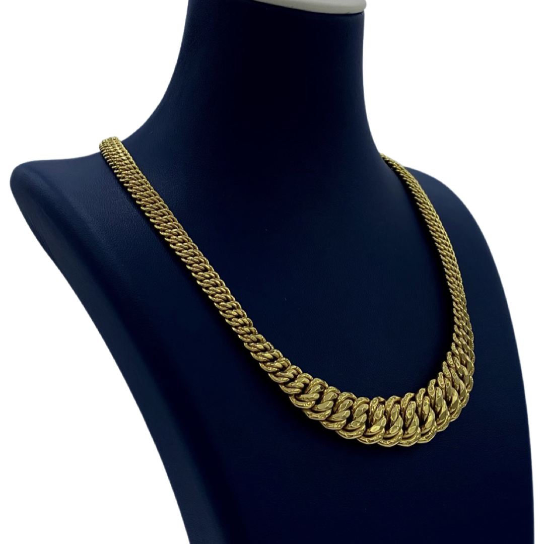 Conjunto de collar de eslabones italianos de lujo con estilo de corte princesa