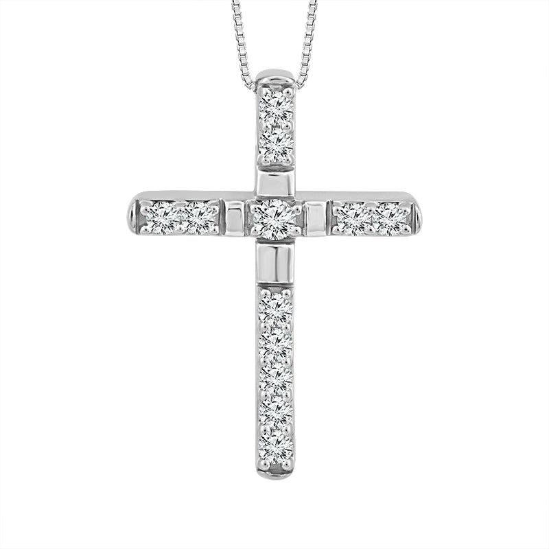 Diamond Cross Pendant 0.33 ct tw 10k Yellow Gold