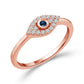 Evil Eye Fashion Diamond Ring 0.13 ct tw 14k Yellow Gold