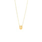 All Gold Letter Charm Necklace: A-Z - Ariel's Jewelry 