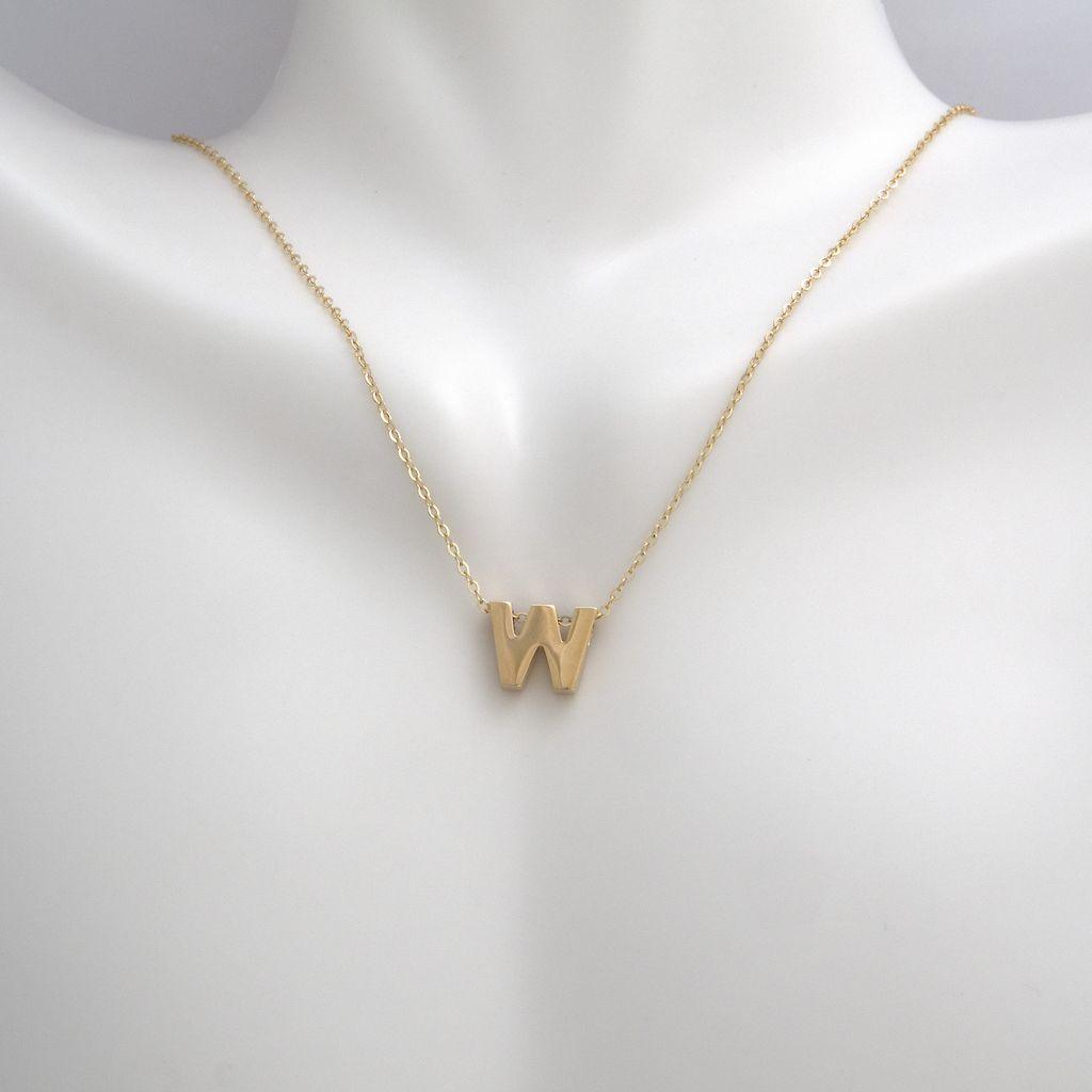 All Gold Letter Charm Necklace: A-Z - Ariel's Jewelry