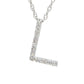 All Diamond Letter Charm Necklace, Big: A-Z