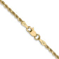 14K Solid Yellow Gold Rope Link Chain