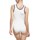 Ariel Jewelry Women's White  Classic One-Piece Swimsuit with Ariel's Jewelry Logo, Beachwear, Swimwear, Summer Essential, Pool Party Outfit, Vacation Must-Have