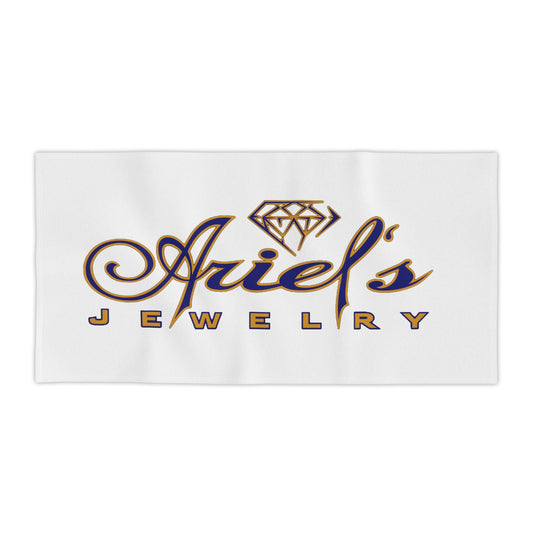 Ariel Jewelry White Beach Towels for Jewelry Lovers - Perfect for Poolside, Summer Vacations, Gifts, Beach Days, and Spa Retreats