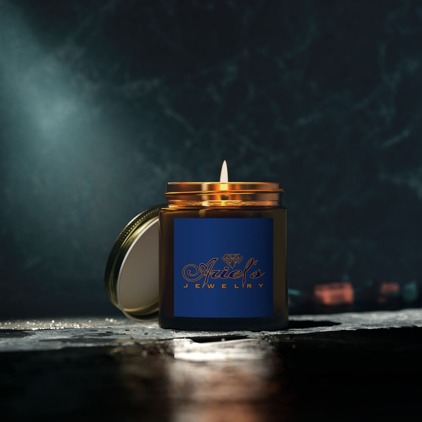 Ariel Jewelry Coconut Apricot Scented Candle, Relaxation Gift, Aromatherapy Candles, Home Decor, Eco-Friendly Candle