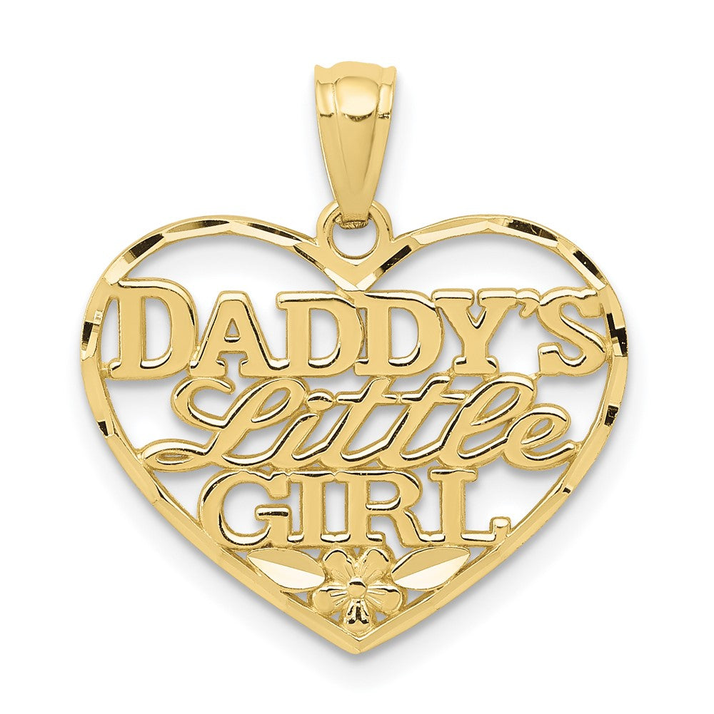 10k D/C Daddys Little Girl Heart Pendant