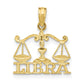 10K LIBRA Zodiac Charm