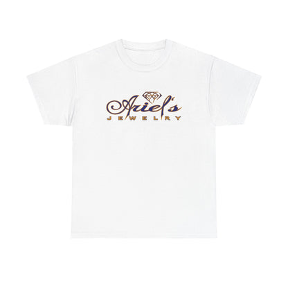 Ariel's Jewelry White Cotton Tee | Casual Unisex Shirt, Gift for Jewelry Lovers, Trendy Summer Wear, Everyday Comfort Tee