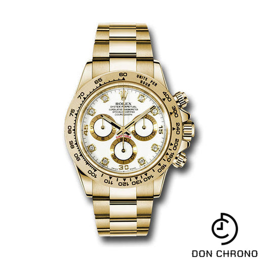 Rolex Yellow Gold Cosmograph Daytona 40 Watch - White Diamond Dial - 116508 wd