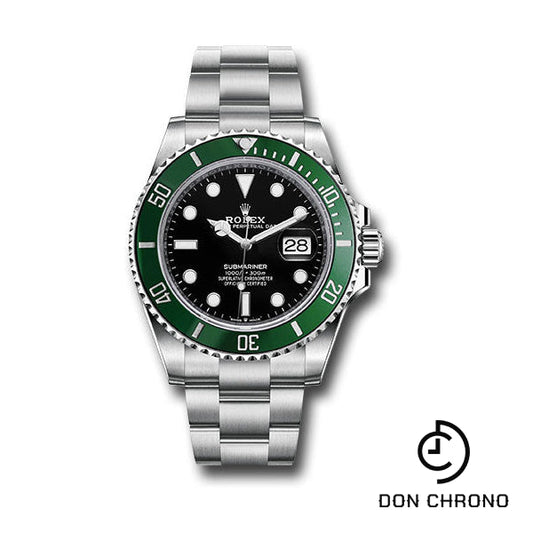 Reloj Rolex Steel Submariner Date - The Starbucks - Bisel verde - Esfera negra - 126610LV