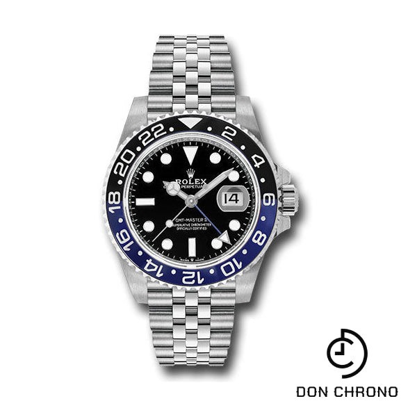 Reloj Rolex Steel GMT-Master II 40 - Bisel Batman negro y azul - Esfera negra - Brazalete Jubilee - 126710BLNR j