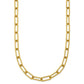 14K Yellow Gold Paperclip Necklace