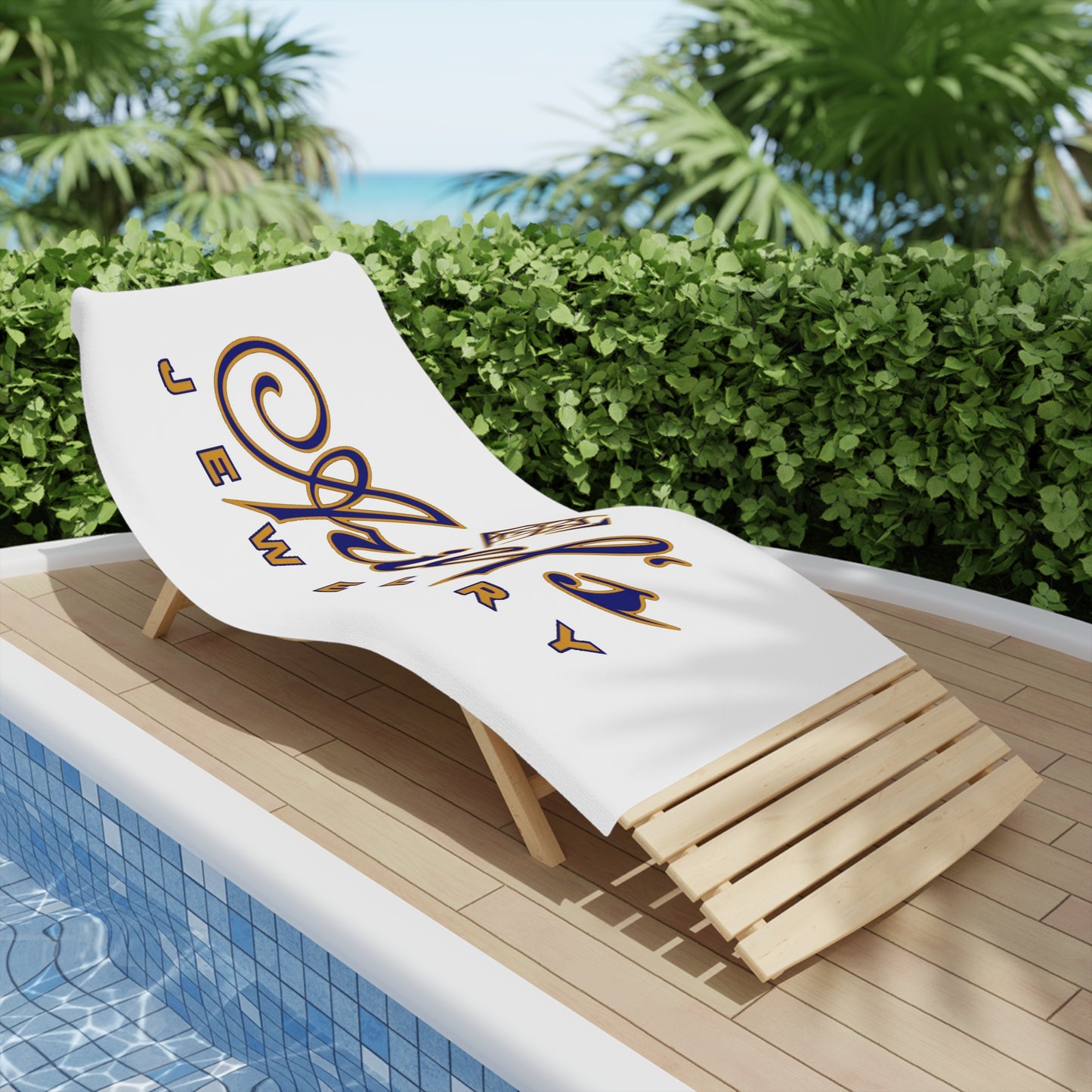 Ariel Jewelry White Beach Towels for Jewelry Lovers - Perfect for Poolside, Summer Vacations, Gifts, Beach Days, and Spa Retreats