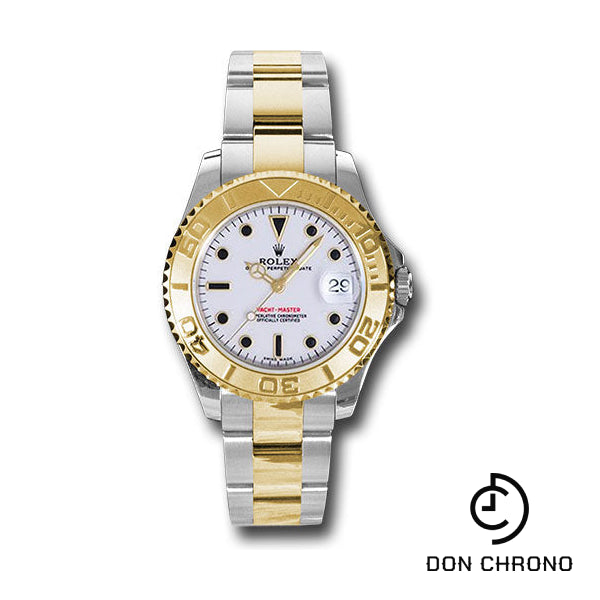 Reloj Rolex Yacht-Master 35 de acero y oro amarillo - Esfera blanca - 168623 w