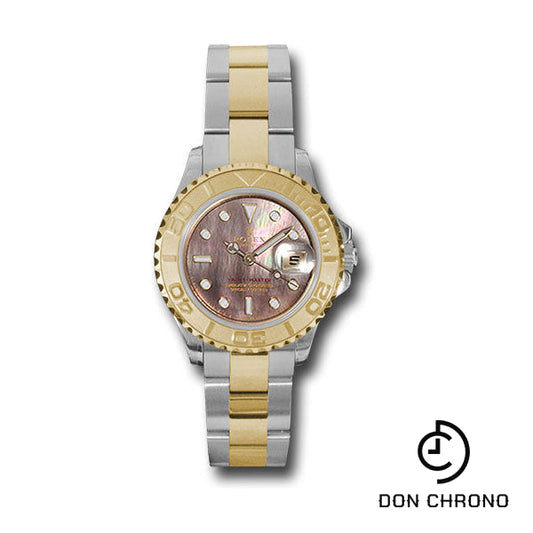 Reloj Rolex Lady Yacht-Master 29 de acero y oro amarillo - Esfera de nácar negro - 169623 dkm