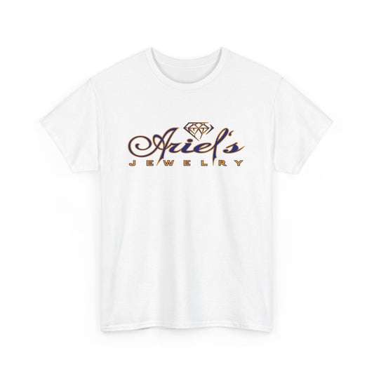 Ariel's Jewelry White Cotton Tee | Casual Unisex Shirt, Gift for Jewelry Lovers, Trendy Summer Wear, Everyday Comfort Tee