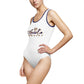 Ariel Jewelry Women's White  Classic One-Piece Swimsuit with Ariel's Jewelry Logo, Beachwear, Swimwear, Summer Essential, Pool Party Outfit, Vacation Must-Have