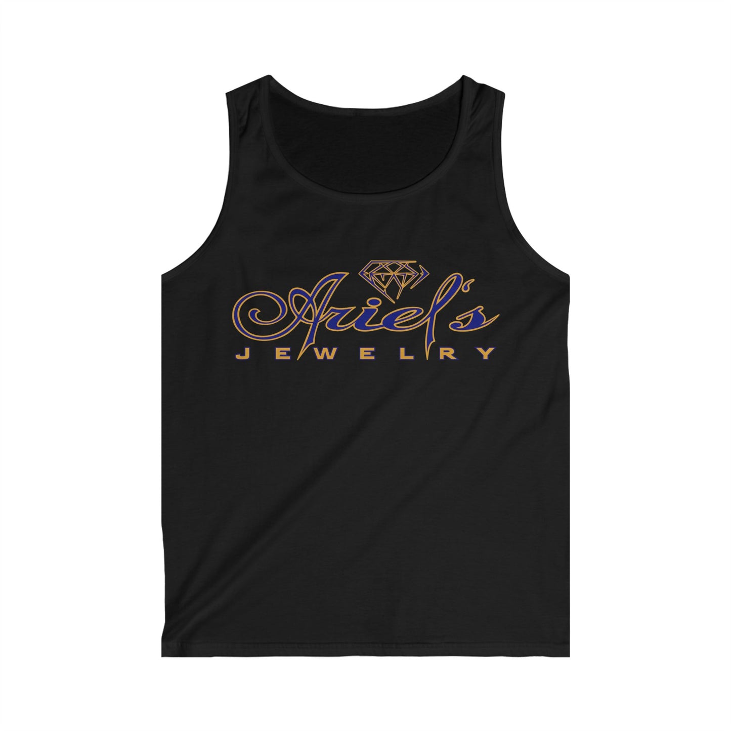 Ariel Jewelry Black Tank Top, Gift for Him, Casual Wear, Summer Apparel, Inspiring Quotes, Beach Essentials