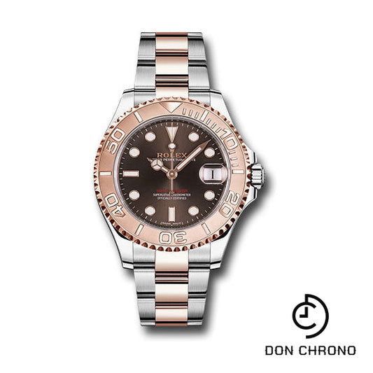 Rolex Steel and Everose Gold Rolesor Yacht-Master 37 Watch - Chocolate Dial - Oyster Bracelet - 268621 choo