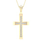 10K 0.05ct Diamond Cross Pendant