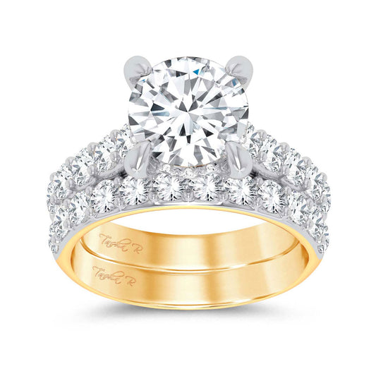 14K 5.00CT Certified Lab Grown Diamond Bridal Ring