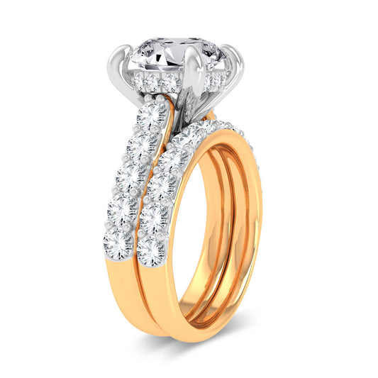 14K 5.00CT Certified Lab Grown Diamond Bridal Ring