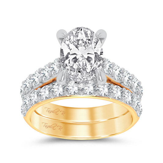 14K 5.00CT Certified Lab Grown Diamond Bridal Ring