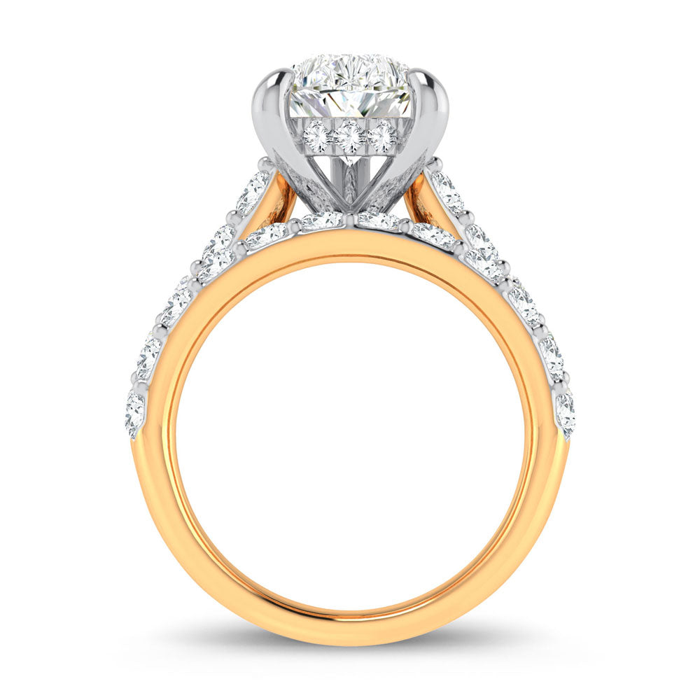 14K 5.00CT Certified Lab Grown Diamond Bridal Ring