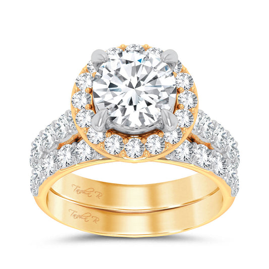 14K 5.00CT Certified Lab Grown Diamond Bridal Ring