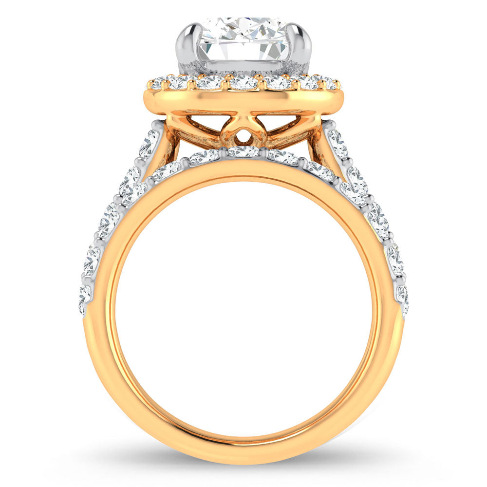 14K 5.00CT Certified Lab Grown Diamond Bridal Ring