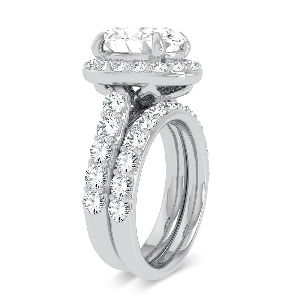 14K 5.00CT Certified Lab Grown Diamond Bridal Ring