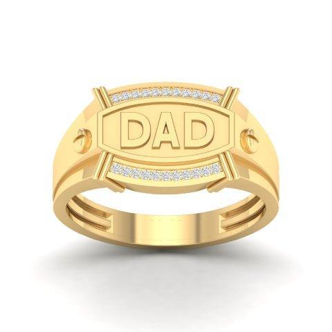 10K 0.08CT D-MENS RINGS "DAD"