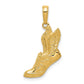 14k Polished Running Shoe Pendant