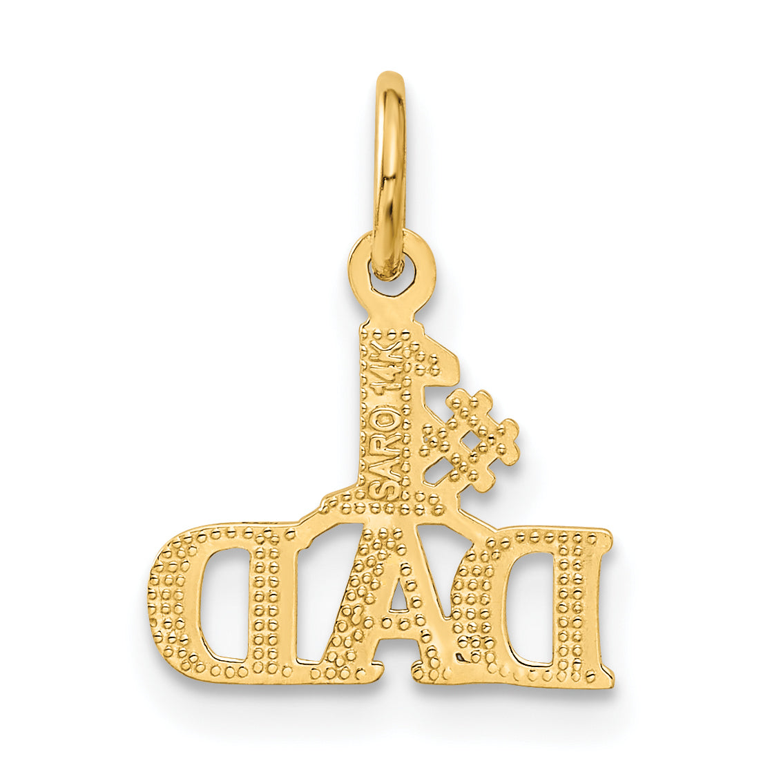 14k &num;1 DAD Charm