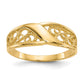 14k Polished Filigree Ring