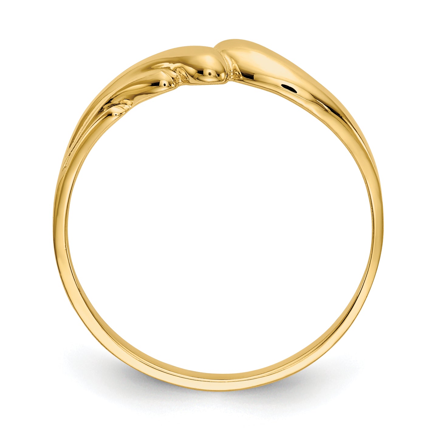 14k Polished Swirl Dome Ring