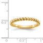 14k Polished Twisted Band