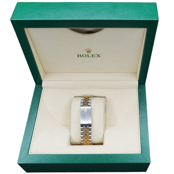 ROLEX DATEJUST TWO TONE WHITE FACE ROMANX - 16233