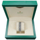 ROLEX DAY-DATE SILVER WHITE FACE GREEN STONES - 118206