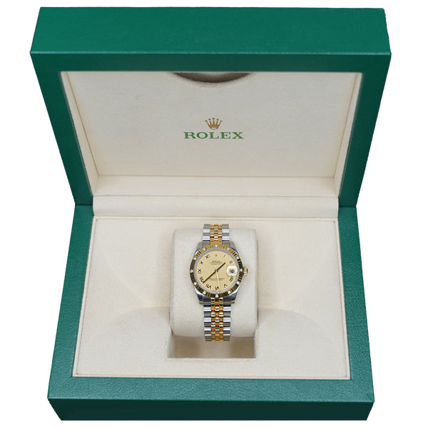 ROLEX DATEJUST TWO TONE GOLD FACE STONE ROMANX - 178313