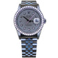 ROLEX DATEJUST SILVER GREY FACE STONE - 16200